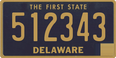 DE license plate 512343