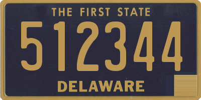 DE license plate 512344