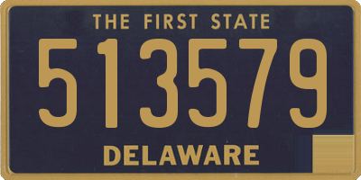 DE license plate 513579