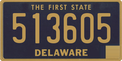 DE license plate 513605