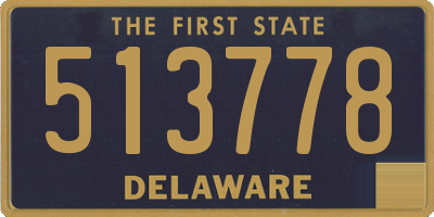 DE license plate 513778