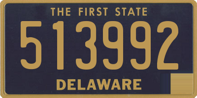 DE license plate 513992