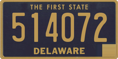 DE license plate 514072