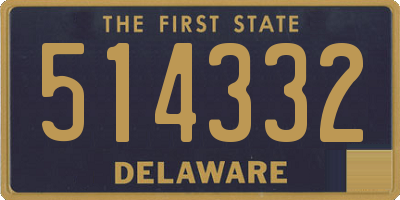 DE license plate 514332