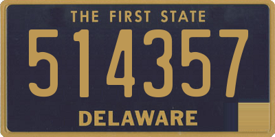 DE license plate 514357