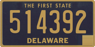 DE license plate 514392