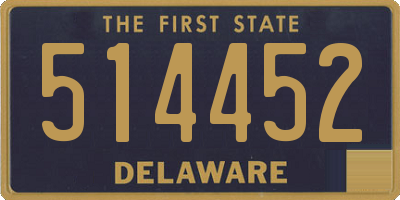 DE license plate 514452