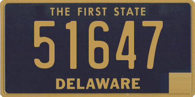 DE license plate 51647