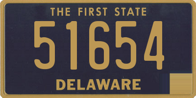 DE license plate 51654