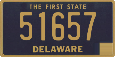 DE license plate 51657