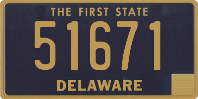 DE license plate 51671