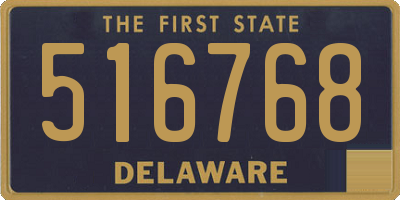 DE license plate 516768