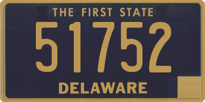 DE license plate 51752