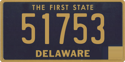 DE license plate 51753