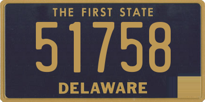 DE license plate 51758