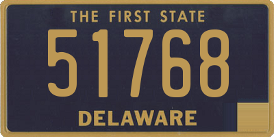 DE license plate 51768