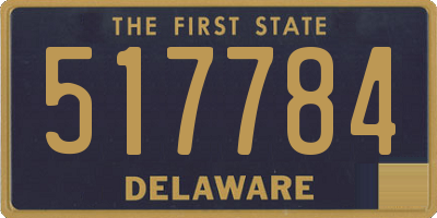 DE license plate 517784