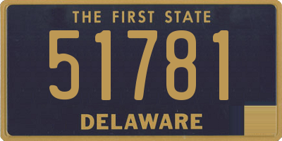 DE license plate 51781