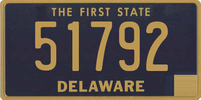 DE license plate 51792