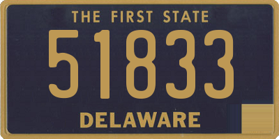 DE license plate 51833