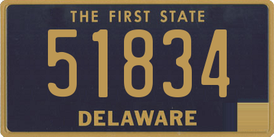 DE license plate 51834