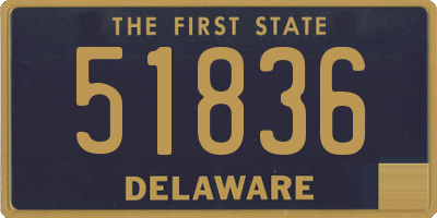 DE license plate 51836