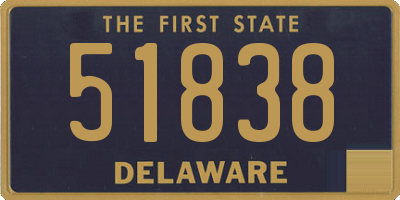 DE license plate 51838