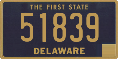 DE license plate 51839