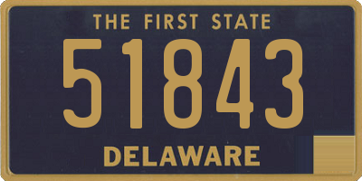 DE license plate 51843