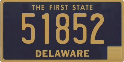 DE license plate 51852