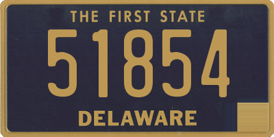 DE license plate 51854