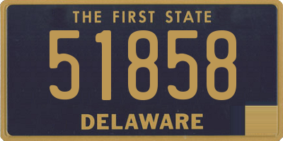 DE license plate 51858