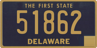 DE license plate 51862