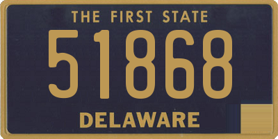 DE license plate 51868