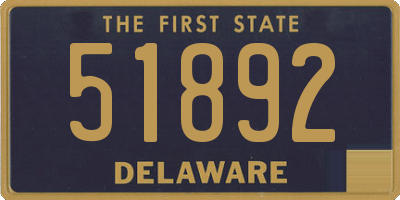 DE license plate 51892