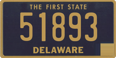 DE license plate 51893