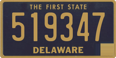 DE license plate 519347