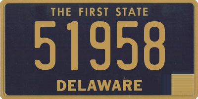 DE license plate 51958