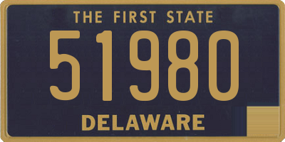 DE license plate 51980