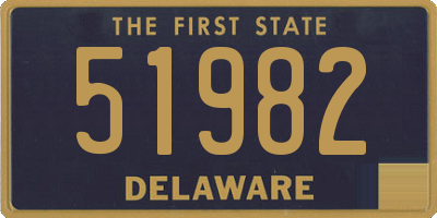 DE license plate 51982