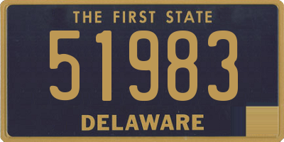 DE license plate 51983