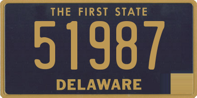 DE license plate 51987