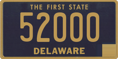 DE license plate 52000