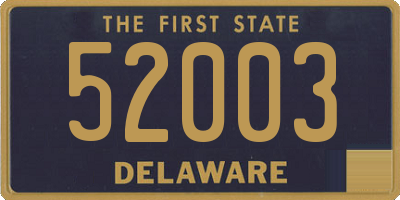 DE license plate 52003