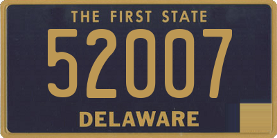 DE license plate 52007