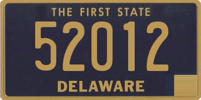 DE license plate 52012