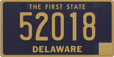 DE license plate 52018