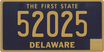 DE license plate 52025