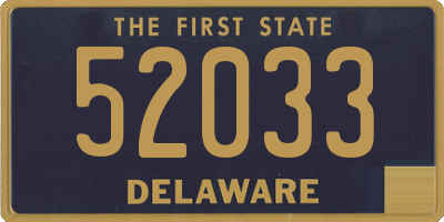 DE license plate 52033