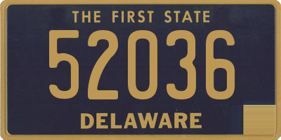 DE license plate 52036